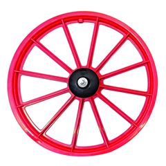 Roda 16 Nylon Raios c/Eixo Vermelha