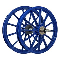 Roda 16 Nylon Raios c/Eixo Azul