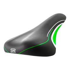 Selim Full Bike PVC Branco/Verde