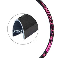 Aro Aluminio 29 Snake 36F Disco Preto/Neon Rosa