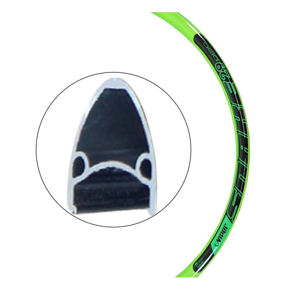 Aro Aluminio 29 Snake 36F Disco Neon Verde