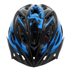 Capacete P/ Ciclista 2020.1 Preto/Azul C/Led