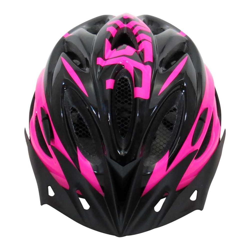 Capacete P/ Ciclista 2020.1 Preto/Neon Rosa Led
