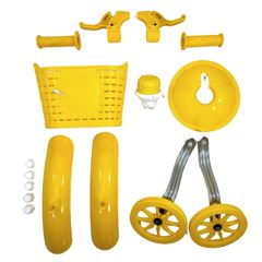 Kit 16 plastico s/roda c/cesta amarela