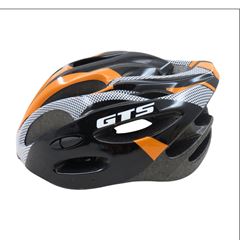 Capacete p/ciclista fjh-28 laranja led