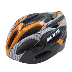 Capacete p/ciclista fjh-28 laranja led