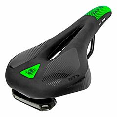 Selim + Lanterna usb mtb vazado neon verde