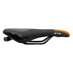 Selim + Lanterna usb mtb vazado neon laranja