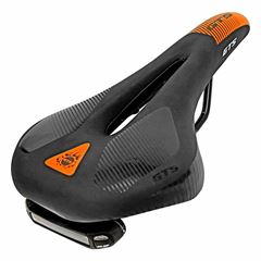 Selim + Lanterna usb mtb vazado neon laranja