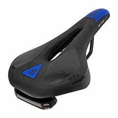 Selim / Lanterna USB mtb vazado azul