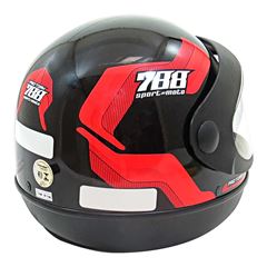 Capacete sport moto 788 tamanho:58 vermelho