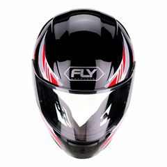 Capacete F-9 trace tamanho:56 preto/vermelho