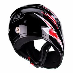 Capacete F-9 trace tamanho:56 preto/vermelho